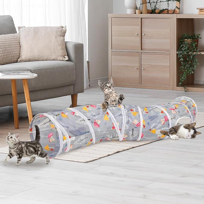 Glittme S-Shape Cat Tunnel, Foldable Cat Tunnels for Indoor Cats | Interactive Bunny Tunnel And Cat Tubes With Crinkle Sounds. Ideal For Kittens, Ferrets And Small Pets To Hide, Play Or Rest - Image 2