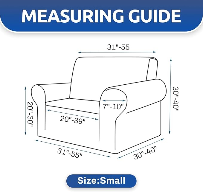 KEKUOU Stretch Chair Sofa Slipcover, Single Couch Cover,Dark Red | 1-Piece Washable Sofa Cover,Pet Friendly (31"-55") Furniture Protector Soft Jacquard Elastic Bottom for Dogs & Kids - Image 5