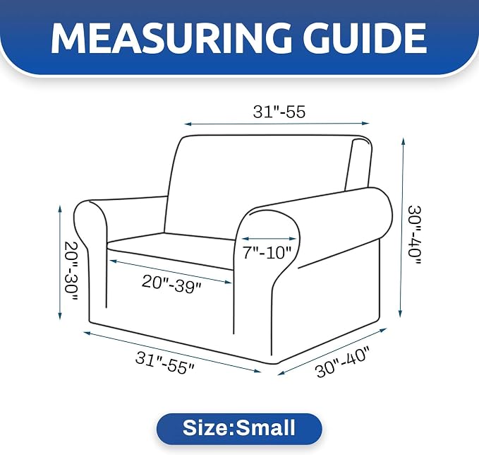 KEKUOU Stretch Chair Sofa Slipcover, Single Couch Cover,Dark Purple | 1-Piece Washable Sofa Cover,Pet Friendly (31"-55") Furniture Protector Soft Jacquard Elastic Bottom for Dogs & Kids - Image 5