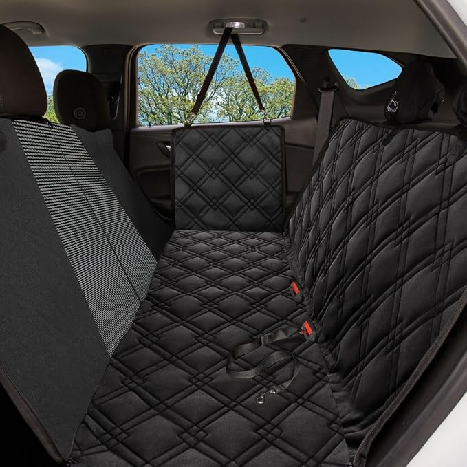 Meadowlark Dog Car Seat Cover, Heavy Duty Hammock, XL Trucks, Black Mesh - Image 3