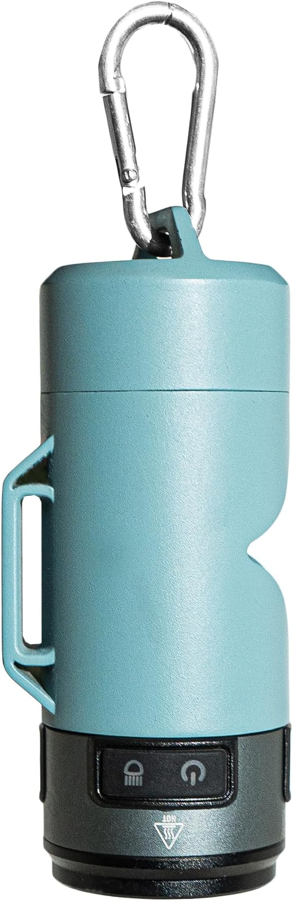 Lumi Waste Bag Holder with LED Flashlight and Carabiner Clip Blue | Dog waste bag holder with LED flashlight, carabiner clip, and waste bags for walks, hikes, travel, and everyday use. - Image 3