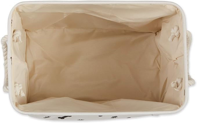 Bone Dry Pet Storage Collection Paw and Bone Print, Small Rectangle, 14x8x9", Black - Image 2