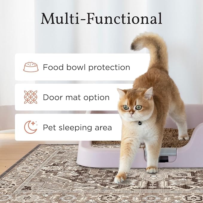 Lovewag Cat Litter Mat, Litter Box Mat, Jade Quilt, 36x48, 2 Pack | Washable litter mat cover, kitty litter mat & cat mat for litter box, litter trapping mat, prevents tracking, multi-cat - Image 7