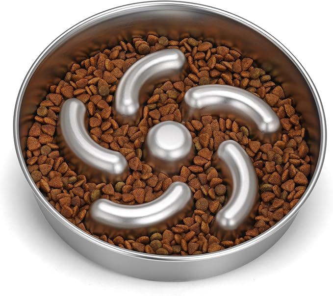 Slow Feeder Dog Bowl, 2 Cups Stainless Steel Heavy Duty Bowl Non-Slip Base | Puzzle Maze Non-Slip Design, Premium Heavy Duty Steel Structure, Slows Down Eating for Medium and Large Breed Dogs - Image 8