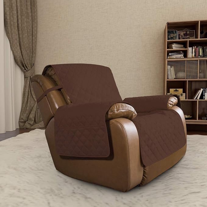 Easy-Going Reversible Couch Cover, Oversized Recliner, Coffee/Ivory | Machine Washable Slipcover For Dogs, Water Resistant Furniture Mat For Living Room, Non-Slip Sofa Cover, Pet Friendly - Image 2
