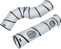 PetLike S Cat Tunnel Collapsible Pop-up Pet Tube Hideaway Play Toy with Ball (1 Way, Grey) by PetsLikePetLike