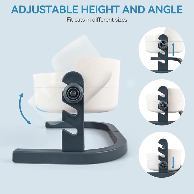 All for Paws Elevated Dog Bowls, Stainless Steel Food & Water Bowls, Height Adjustable Raised Cat Feeder Mess Proof Pet Feeding Bowls for Small to Large Size Dogs - Image 3