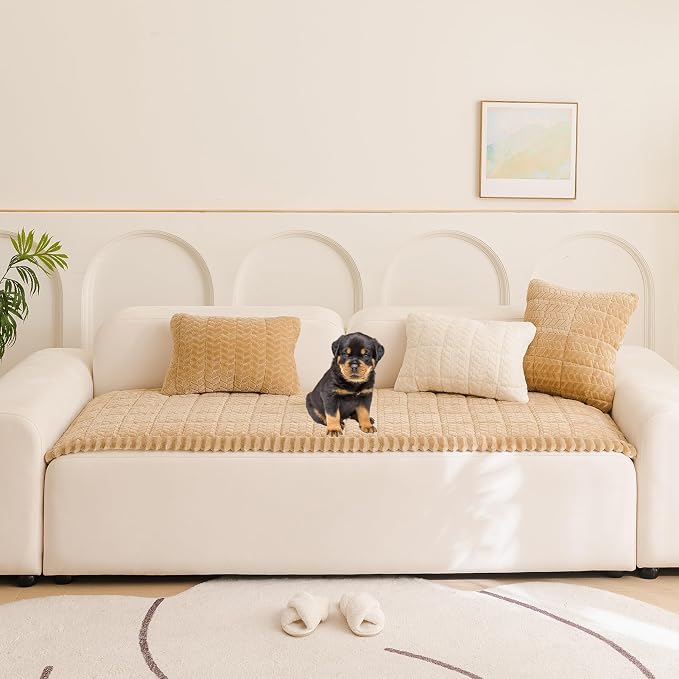 Pet Couch Cover Dogs Washable Sofa Protector Covers Non Slip Fuzzy Dog Mat | Soft Flannel, Anti-Slip Backing, Protect Furniture from Hair, Dirt, Messes, Fit Sofa and Loveseat - Image 2