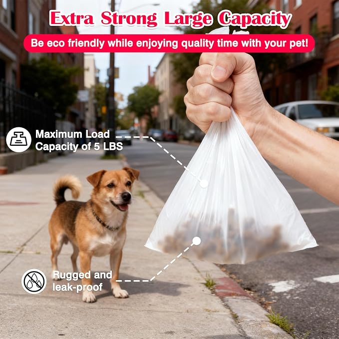 2-Pack Dog Waste Bag Dispenser for Leashes, Portable Pet Bag Holder with Metal Carabiner Clip(Included Waste Bags) - Image 5