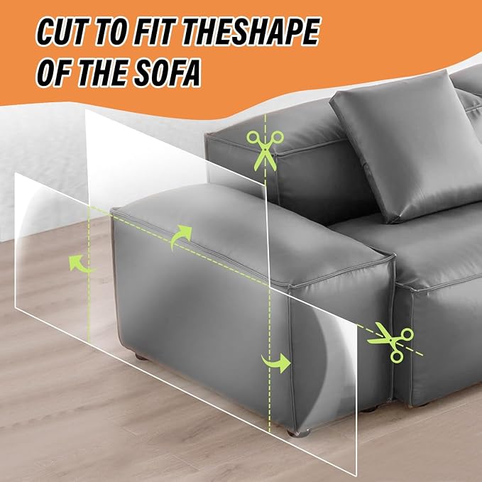 yongjoy Cat Scratch Furniture Protector, 316" x 11.8" Clear Tape | Extra-long roll, 0.12mm thick vinyl, flexible design, customizable size, suitable for large furniture areas - Image 8