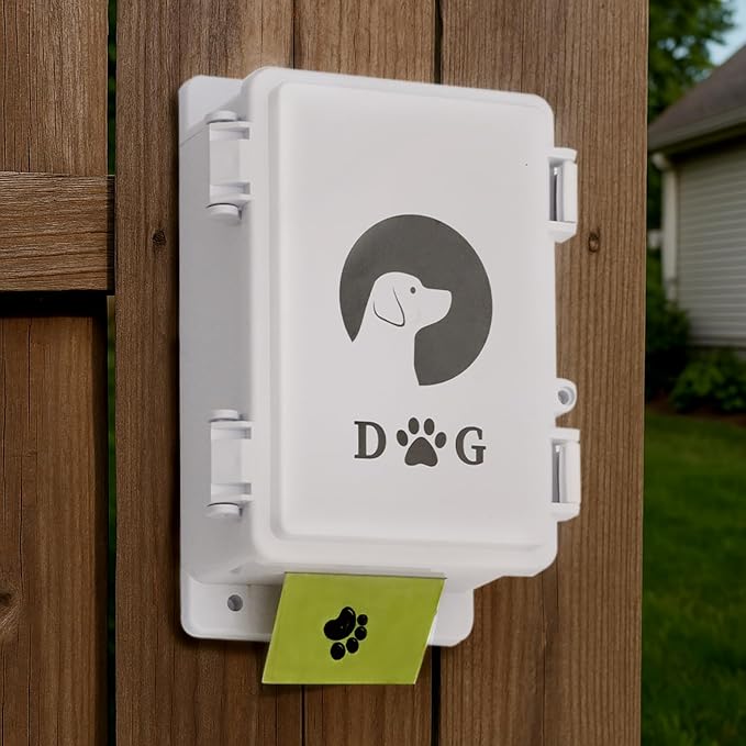Wall Mounted Dog Poop Bag Dispenser - Heavy Duty Waterproof ABS Plastic Pet Waste Station, Indoor/Outdoor Holder for Yard, Patio, Garage & Lawn | Easy Access Design - Image 9