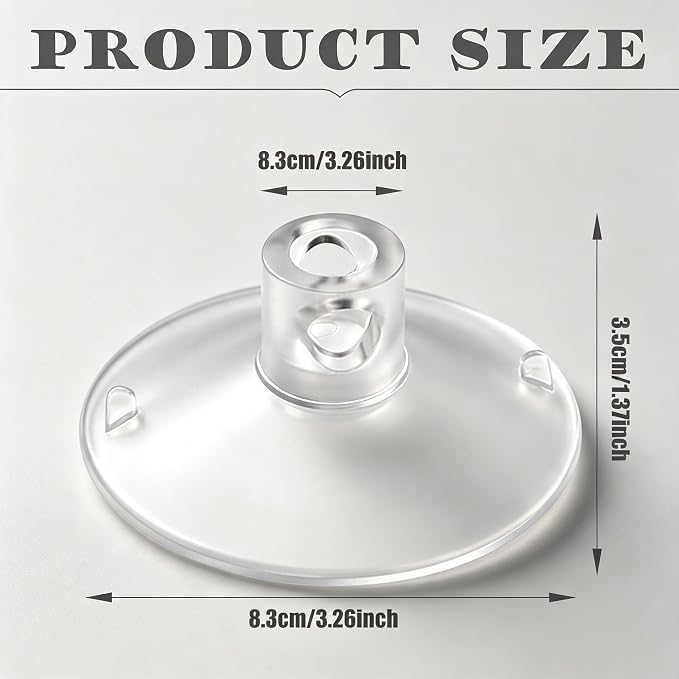Cat Window Perch Suction Cup Replacement Accessories Clear Strong Suction Cup with Stainless Steel Screw Nuts, Set of 4 (Clear) - Image 2