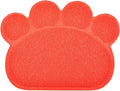 DM Paw-Shaped Cat Litter Box Mat, Scarlet, 15.75x11.75 Inches, 1 Count by DMWirelessCarCharger