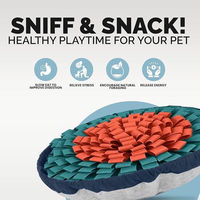 PET ARENA Snuffle Mat Dog Puzzle Toy Slow Feeder for Training & Enrichment | Promotes healthy habits with nose work activities reducing boredom while supporting focus engagement daily exercise routines - Image 6