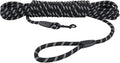 Long Dog Leash for Training 20Ft-Reflective Nylon Rope with Swivel Hook-Recall Agility Lead for Large Small Medium Dogs Outside Walking Hiking-Black Diam 1/2" by HiKiss