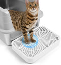 Cat Litter Box Step Non-Slip Cat Step with Filter Function,White | Double Layer Litter Box Ramp for Kitten & Elderly Cats, Litter Catcher for Automatic Cat Litter Box, Easy to Clean by Bartuke
