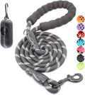 2/4/5/6 FT Dog Leash with Comfortable Padded Handle and Highly Reflective Threads for Small Medium and Large Dogs (6FT-1/2'', Black) by BAAPET
