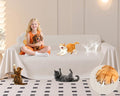 Loiion Cat Scratch Couch Cover Waterproof Sofa Cover 150"x91" Beige | Pet-Friendly Couch Protector, Anti-Scratch & Non Slip Sofa Cover For Cats Dogs Kids, Machine Washable by Loiion