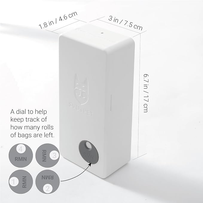 SVD.PET Dog Poop Bag Dispenser, Wall Mount Pet Waste Bag Dispenser Station | Weatherproof Outdoor or Indoor Bag Holder, Easy to Refill Magnetic Cover (White, Dispenser only) - Image 5