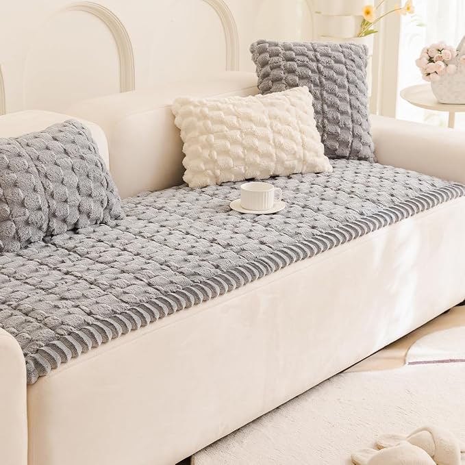 Plush Pet Sofa Covers Dogs Washable Non slip Couch Protector Cushion Cover | Dog friendly scratch-proof sofa protector fits I-shape armchair,loveseat,recliner,sectional couch pads - Image 7