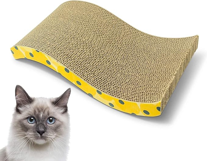 Our Pets OurPets The Wave Curved Catnip Cat Scratcher (Cat Toys for Indoor Cats, Catnip Toys, Cat Gifts & Cat Toys Interactive) [Includes Cosmic Catnip- North-American Grown Catnip] | Interactive Scratcher for Indoor Cats, Includes Cosmic Catnip, North... by OurPets