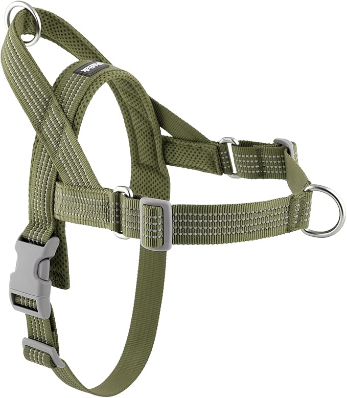 No Pull Dog Harness with Handle, Adjustable Soft Mesh Padded Vest | Reflective Walking Harness with Front Clip for Small Medium Large Dogs, Quick Fit No Escape for Training, Ranger Green, XS by Fortheloveofpets