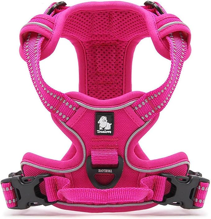 TRUE LOVE Adjustable No-Pull Dog Harness Reflective Pup Vest Harnesses Comfortable Control Brilliant Colors TLH5651(Fushcia,S) - Image 4