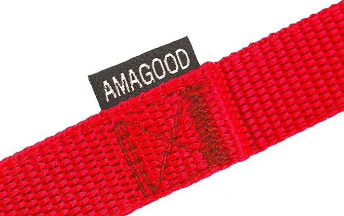 AMAGOOD Dog/Puppy Obedience Recall Training Agility Lead-15 ft 20 ft 30 ft 50 ft Long Leash-for Dog Training,Tie Out,Play,Safety,Camping (15Feet x 1Inch, Red) - Image 6