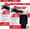 Tomcat Mouse Snap Trap, 4 Traps | Reusable Mouse Trap with No-Touch Disposal, Easy Set for Indoor and Outdoor Use, 2 Packages Each with 2 Traps by Tomcat