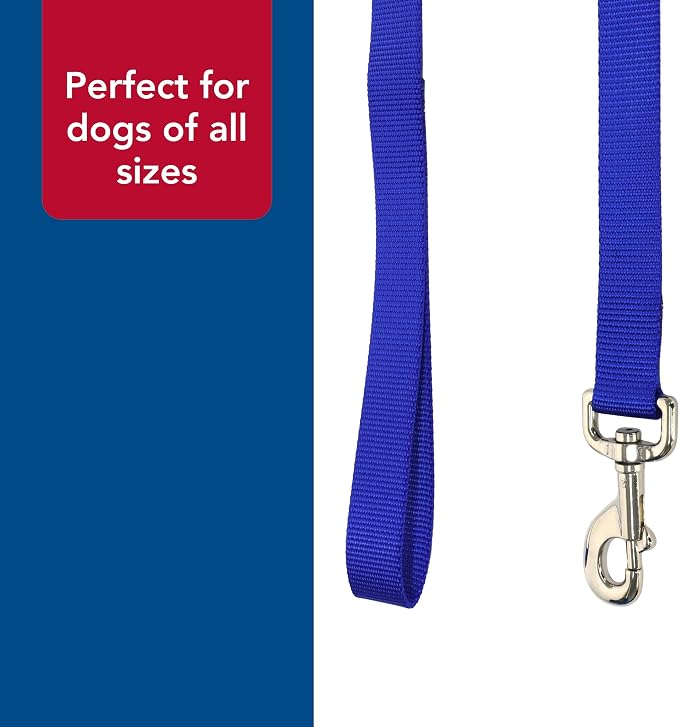 Coastal Pet Single-Ply Dog Leash - Sturdy Pet Leash - Comfortable & Stylish - Resists Fraying - Vibrant & Fade-Resistant Color - Blue, 5/8" x 6' - Image 5