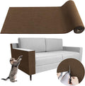 LSGCQ Cat Scratch Mat Self Adhesive Cat Scratch Furniture Protector | Self Adhesive Cat Scratching Mat Replacement for Cat Tree Post Couch Wall Furniture Protector (118" x 15.8", Brown) by LSGCQ