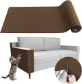 LSGCQ Cat Scratch Mat Self Adhesive Cat Scratch Furniture Protector | Self Adhesive Cat Scratching Mat Replacement for Cat Tree Post Couch Wall Furniture Protector (39.3" x 15.8", Brown) by LSGCQ