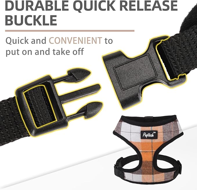 PUPTECK Small Dog Harness and Leash Set No Pull for XS XXS Sized Dogs Puppy | Escape Proof No Choke Pet Cat Adjustable Soft Padded Walking Vest - Image 4