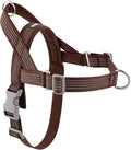 No Pull Dog Harness with Handle, Adjustable Soft Mesh Padded Vest | Reflective Walking Harness with Front Clip for Small Medium Large Dogs, Quick Fit No Escape for Training, Chocolate, M by Fortheloveofpets