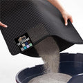 GORILLA GRIP Honeycomb Cat Litter Box Mat, Two Layer Trapping Waste Mats, Soft On Paws, Litter Box Supplies and Essentials for Indoor Cats, Traps Excess, Water Resistant for Floors, 24x15 Black by Unknown