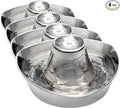 PetSafe Seaside Stainless Steel Cat & Dog Fountain, 60 Oz Water Capacity - 2 Water Filters & 1 Pump Included, Soothing Flow for Pets, Scratch-and Rust-Resistant Material - Quiet Motor (Pack of 4) by PetSafe
