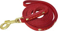 Leather Dog Leash 6 ft x 5/8 inch Heavy Duty Genuine Leather Dog Training Leash Soft and Strong Leather Leash for Small and Medium Dogs Red by Leadfar