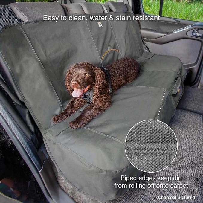 Kurgo Rover Bench Seat Cover, Black, 55" Wide | Protects Bench Seats from Muddy Paws & Pet Hair, Waterproof, Stain Resistant, Secure Fit, For Cars & SUVs - Image 4