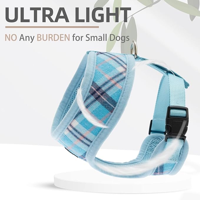 PUPTECK Small Dog Harness and Leash Set No Pull for XS XXS Sized Dogs Puppy | Escape Proof No Choke Pet Cat Adjustable Soft Padded Walking Vest - Image 5