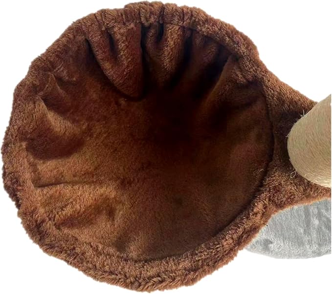 SHENGOCASE 14.6" 2-Pack Brown Nest Basket Lounger Hammock Bed Replacement for Cat Tree Tower, 5-Pack Hanging Toys, Cat Tree Accessories Hammock Attachment (Large 2pcs, Brown) - Image 3