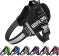JSXD Dog Harness,No-Pull Service Dog Harness with Handle Adjustable Outdoor Pet Dog Vest 3M Reflective Nylon Material Vest for Breeds,Easy Control for Small Medium Large Dogs (XXL, Black) by JSXD