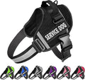 JSXD Dog Harness,No-Pull Service Dog Harness with Handle Adjustable Outdoor Pet Dog Vest 3M Reflective Nylon Material Vest for Breeds,Easy Control for Small Medium Large Dogs by JSXD