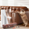 JKLMN Cat Scratch Protector for Leather Couches - Clear Vinyl Couch Protector from Cat Claws, Scratch Deterrent Tape for Sofa Corners, Single-Sided Sticky Couch Protector for Cats (200x11.8) by Unknown
