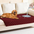 Smiry Waterproof Reversible Pet Couch Covers for Dogs | Pet Friendly, Soft Fabric, Washable Sofa Furniture Protector for Dogs Cat Kids, Checkered (30"x70", Wine Red/Wine Red) by Smiry