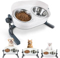 All for Paws Elevated Dog Bowls, Stainless Steel Food & Water Bowls, Height Adjustable Raised Cat Feeder Mess Proof Pet Feeding Bowls for Small to Large Size Dogs by Home