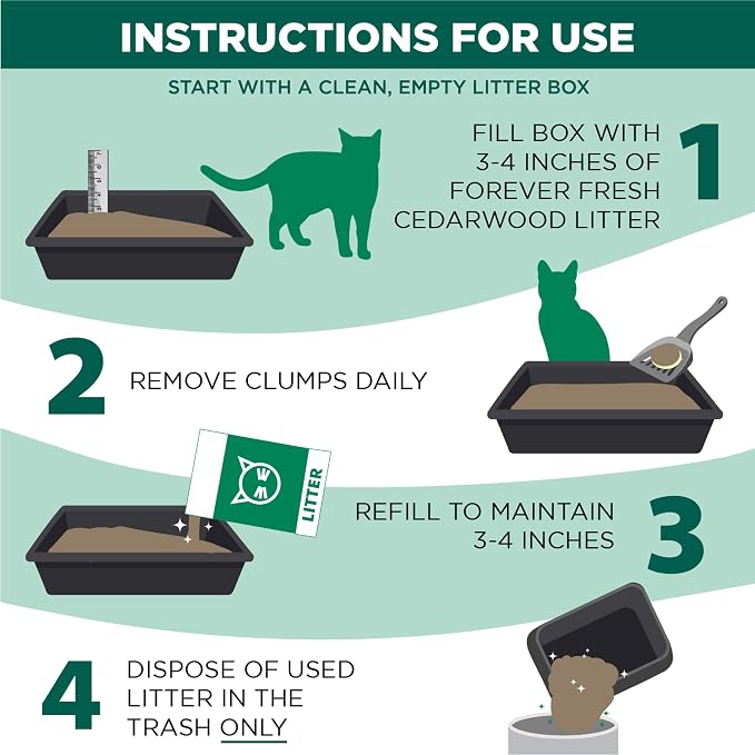 ARM & HAMMER Forever Fresh Cat Litter Cedarwood, MultiCat, 18lbs | Clumping Formula, Long-Lasting Odor Control, 99.9% Dust-Free, Pet Friendly Essential Oils - Image 5