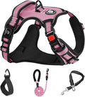NESTROAD Dog Harness for Large Dogs,No Pull Dog Vest Harness with Leash,Reflective Adjustable Pet Harness with Easy Control Soft Handle (Large,Pink) by NESTROAD