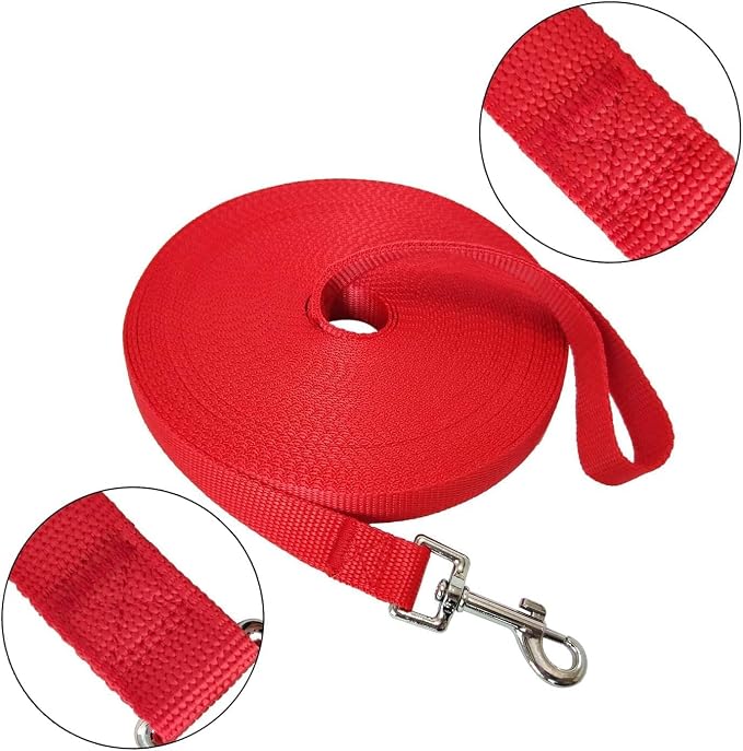 Nylon Training Dog Leash for Small Medium Large Dogs, 15ft 20ft 30ft 50ft 100ft Long Leash Dog/Puppy Lead for Obedience Recall Training, Camping - Image 2
