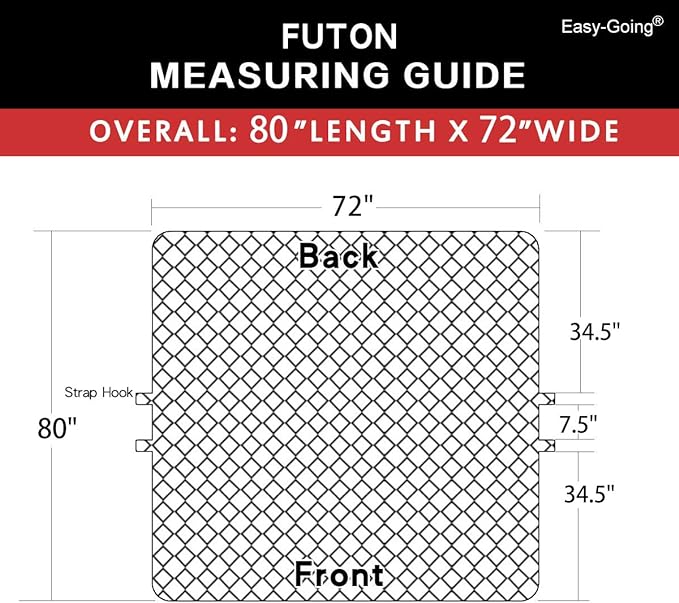 Easy-Going Reversible Couch Cover, Large Futon Sofa, Dark Blue/Light Blue | Machine Washable Slipcover For Dogs, Water Resistant Furniture Mat For Living Room, Non-Slip Sofa Cover, Pet Friendly - Image 6