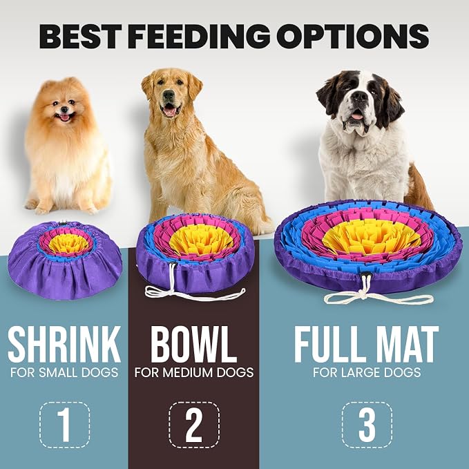 PET ARENA Snuffle Mat Dog Puzzle Feeder for Slow Eating & Brain Training | Promotes healthy habits sensory activities, reduces boredom, supports focus, provides engaging playtime indoors or outdoors. - Image 2